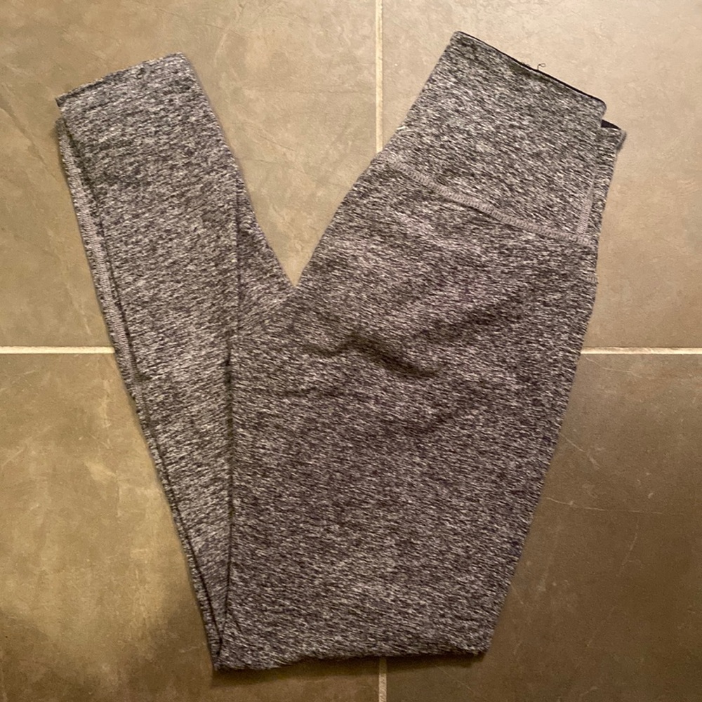 Beyond yoga heathered grey spacedye legging